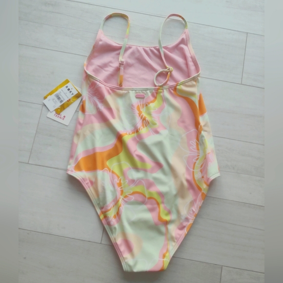 ROXY NEW girls Hibiscus Revo One Piece Swimsuit - Picture 6 of 8